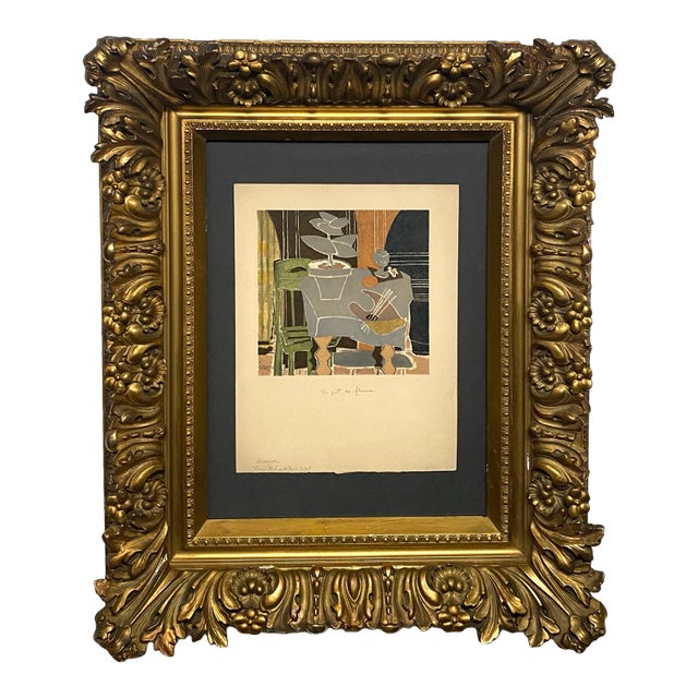 Mid-Century "Le Pot De Fleurs" by Georges Braque, Signed Limited-Edition Collotype For Sale