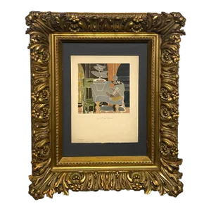 Mid-Century "Le Pot De Fleurs" by Georges Braque, Signed Limited-Edition Collotype