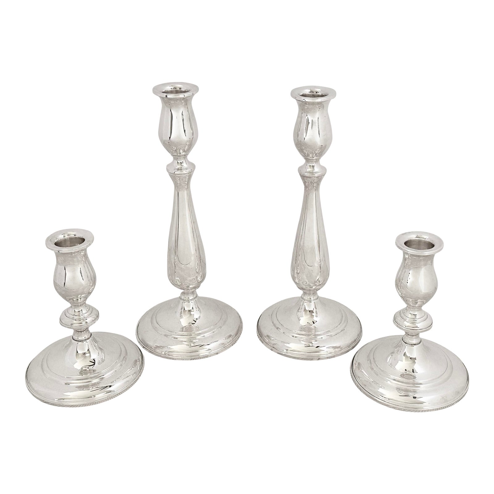 Vintage Je Caldwell Co Sterling Silver Candlesticks Set of 4 Chairish