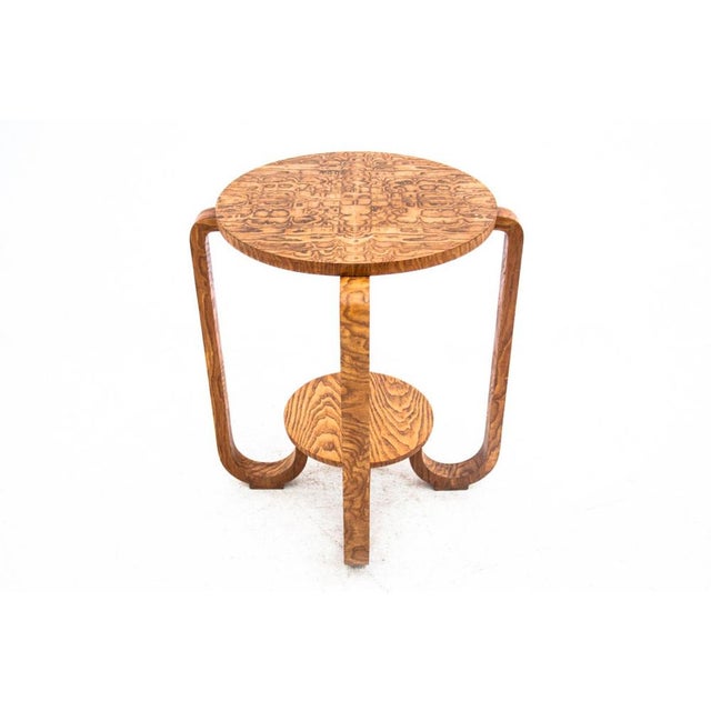 1950s Art Deco Round Console Table, Poland, 1950s For Sale - Image 5 of 10