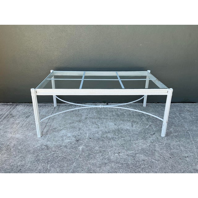 Vintage Metal and Glass Coffee Table For Sale - Image 11 of 12