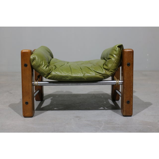 Animal Skin Set of Leather Chair and Ottoman by Jean Gillon, 1970s For Sale - Image 7 of 13