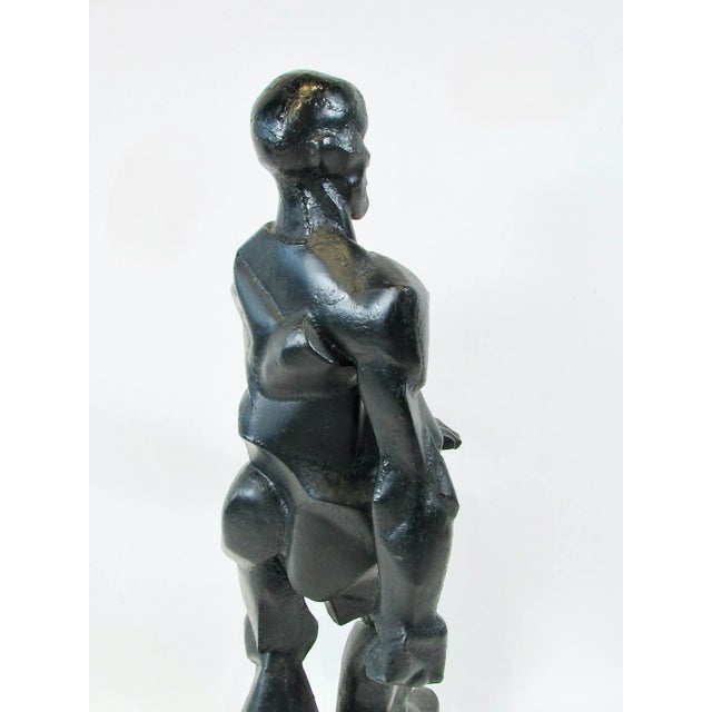 Mid 20th Century Meticulously Formed and Welded Upright Man Sculpture in a Brutalist Style For Sale - Image 12 of 12