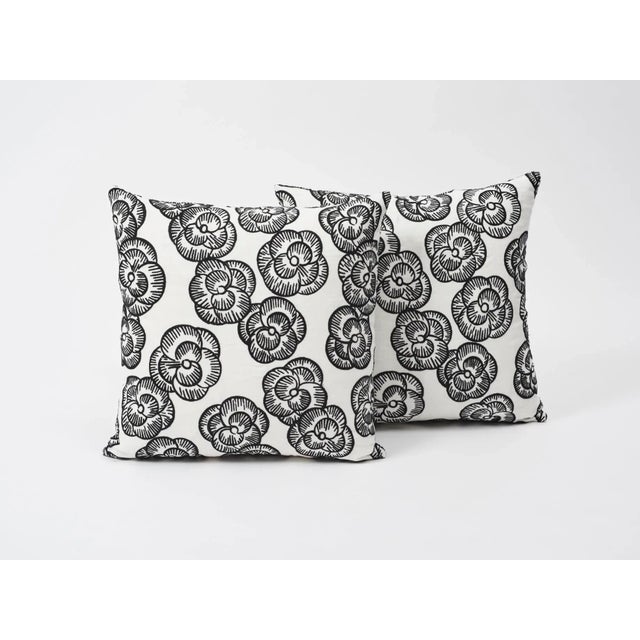 Schumacher Schumacher Double-Sided Pillow in Mona Embroidered Print For Sale - Image 4 of 7