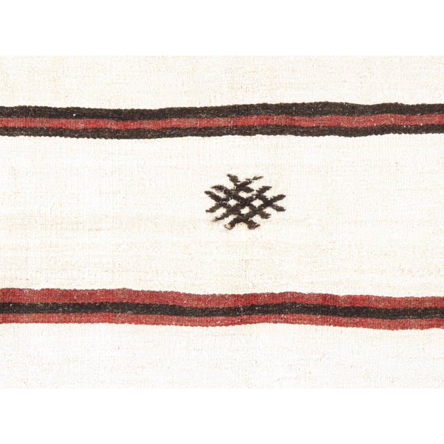 White Vintage Turkish Kilim Rug 3'4 X 5'9 For Sale - Image 8 of 8