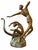 Striking bronze sculpture titled “Harp Player” by renowned Russian-American artist Misha Frid, celebrated for his lyrical...