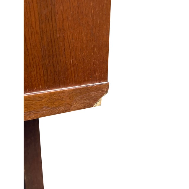 Mid Century Modern Vintage Low Credenza Cabinet Concave Style For Sale - Image 9 of 11