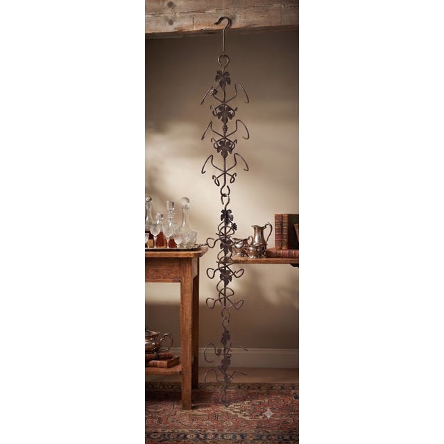 A Striking Architectural Vine Design, Evoking the Feeling of Climbing Through Sunlit Grape Fields – 92" Custom Wrought Iron For Sale - Image 14 of 18