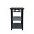 This traditional Chinese-style wooden side table is finished in a sleek, deep black lacquer accented by subtle, distressed...