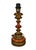 Mid-20th Century Italian Polychrome and Gilt Wood Table Lamp with Pleated Lampshade For Sale - Image 4 of 7