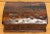 Vintage Distressed Wood Hinged Lid Box For Sale - Image 4 of 10
