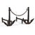 Striking pair of American cast-iron anchor andirons connected by anchoring chain. Original log stops and dog legs. The...