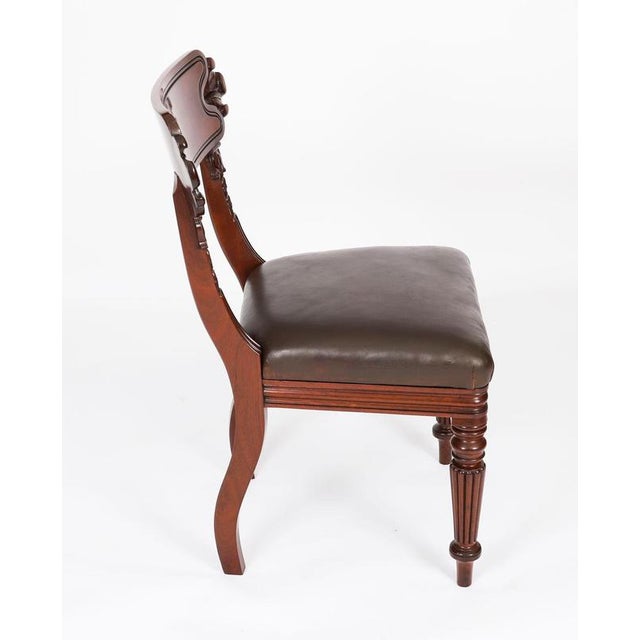 Antique English William IV Bar Back Dining Chairs, 19th Century, Set of 8 For Sale - Image 4 of 18