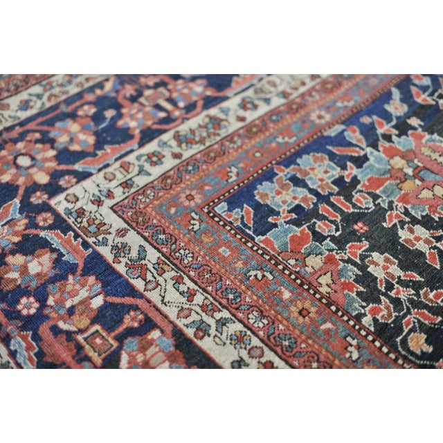 Antique Persian Ferahan with Medallion and Variations of Strawberry Field, 9.2 x 12.2 For Sale - Image 9 of 13