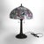 Early 20th Century Arts & Crafts Peacock Eye Leaded Stained Glass Table Lamp For Sale - Image 4 of 10