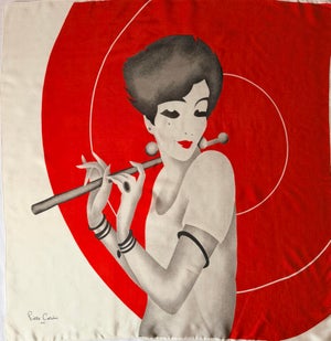 Pierre Cardin Lady Silk Scarf 1970