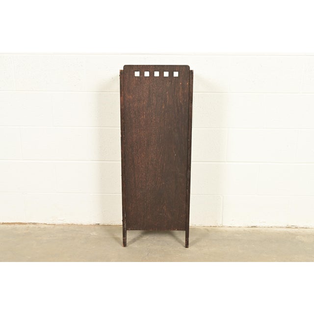 Lakeside Craft Shops Antique Mission Oak Arts & Crafts Magazine Rack, Circa 1910 For Sale - Image 10 of 11