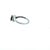Traditional 10k White Gold Oval Blue Cz Bypass Ring With Cz Accents, Size 6.5 For Sale - Image 3 of 5
