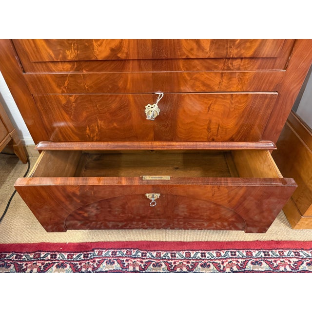 Neoclassical Fall-Front Secretaire Cabinet in Mahogany, 1780 For Sale - Image 13 of 15