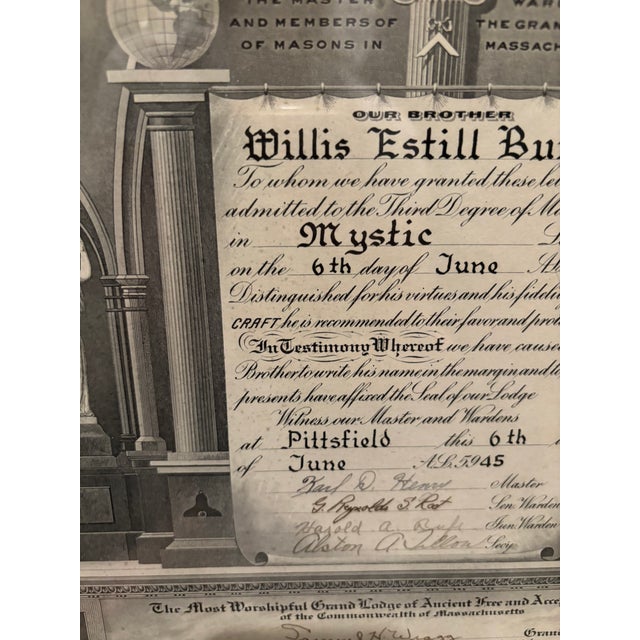 Vintage Framed Wall Art With Original Paper Backing, C. 1960s For Sale - Image 4 of 14