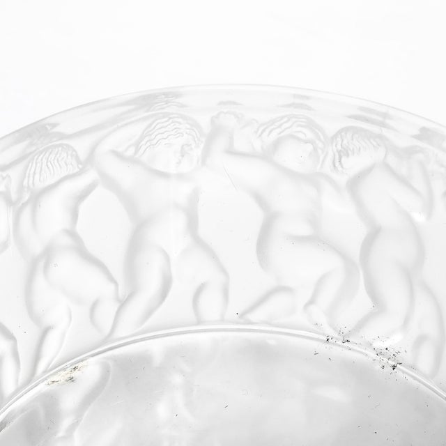 Mid-Century Modernist Crystal Les Enfants Lidded Powder Box Signed Lalique For Sale - Image 17 of 18