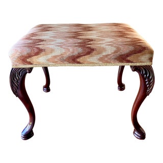 1950s Vintage Italian Carved Bench For Sale