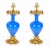 French Antique French Painted Glass Table Lamps Gilt Bronze Mounts - Pair For Sale - Image 3 of 12
