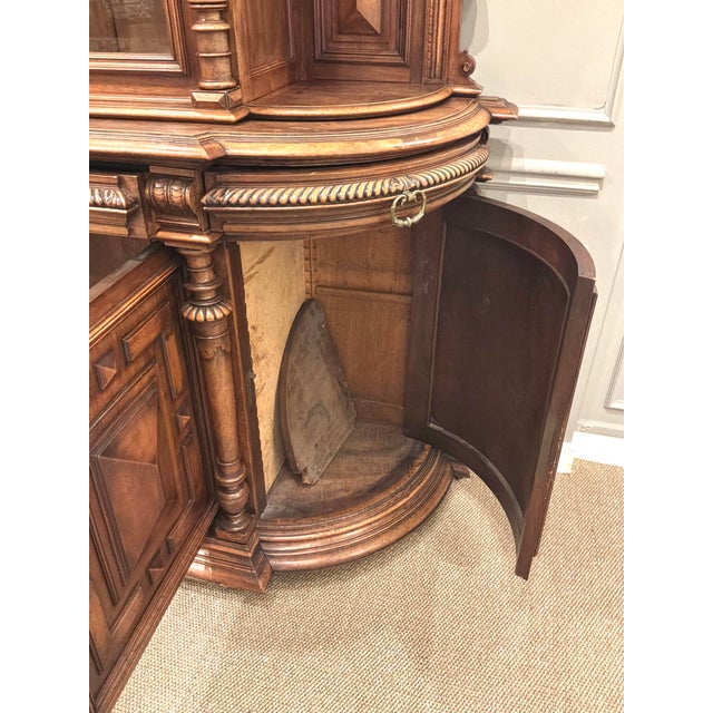 Monumental French Henri II Walnut Buffet À Deux Corps France, Circa 1880–1900 For Sale - Image 12 of 12