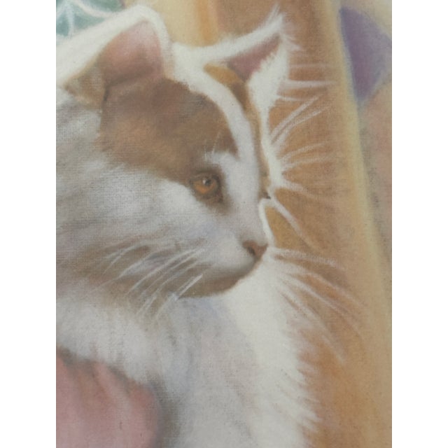 Framed Mark Keathley “Noël” Hand-Signed Print – Child & Cat Portrait For Sale In Saint Louis - Image 6 of 10