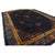 1920s 1920s Antique Chinese Art Deco Wool Floral Manchester Blue Hand Knotted Rug For Sale - Image 5 of 9