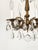 Antique 4 Arm 4 Light Glowing Graceful Brass Cut Lead Glass Crystal Chandelier For Sale - Image 4 of 13