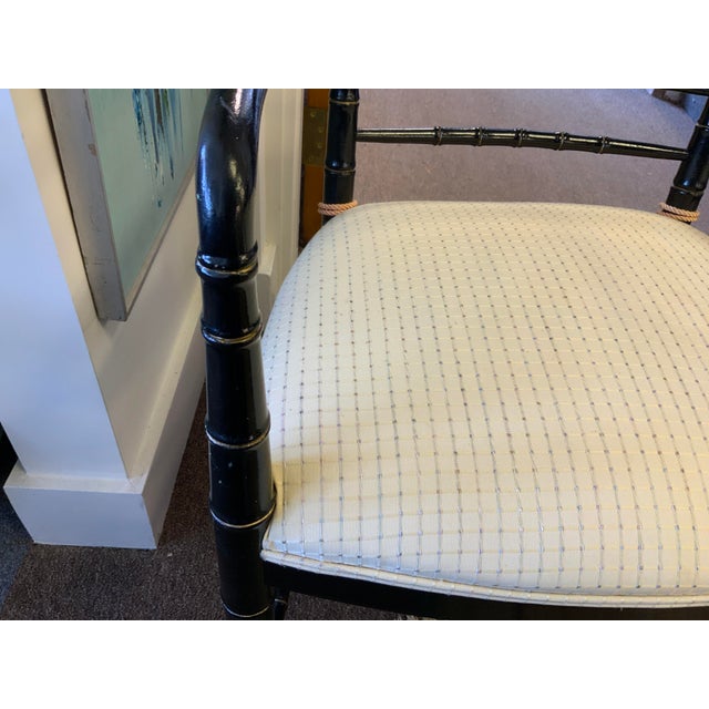 20th Century Faux Bamboo Chairs, Pair For Sale - Image 9 of 16