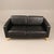 Karlstad Black Leather Sofa from Ikea For Sale - Image 4 of 7