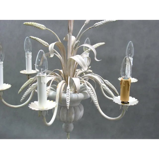Hollywood Regency Floral Chandelier, 1970s For Sale - Image 4 of 10