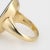 Metal Vintage Large 14k Yellow Gold Blue Agate Family Crest Signet Oval Ring Size 6 For Sale - Image 7 of 7