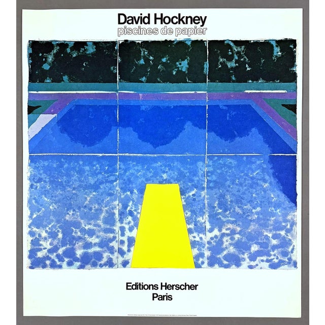 David Hockney Original 1980 Piscines De Papier Exhibition Poster For Sale - Image 10 of 10