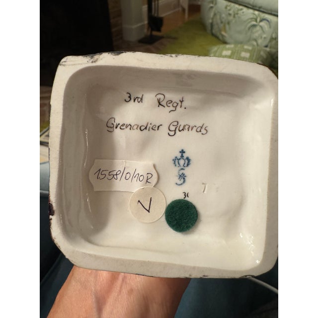 1910s 1910s Sitzendorf German Porcelain Figure Grenadier Guards 3rd Regiment For Sale - Image 5 of 5