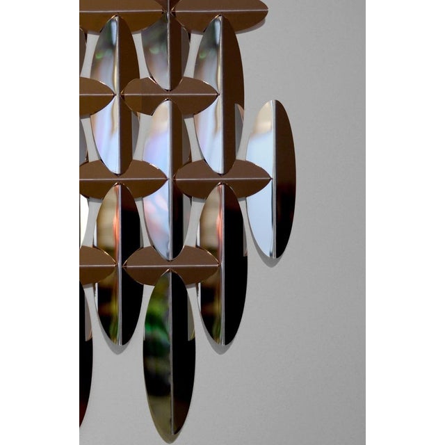 Large Wall Mirror in Polished Aluminum by Martens & Visser For Sale - Image 4 of 6