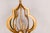 Mid 20th Century Mid Century Modern French Gilt Metal Three-Light Lantern with Scrolling Effects, Wired For Sale - Image 11 of 12