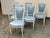 French Louis XVI Style White Washed Dining Side Chairs, Set of Six For Sale - Image 3 of 12