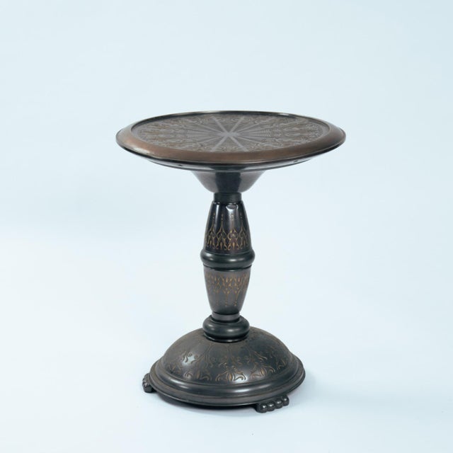 Dutch Art Nouveau Occasional Table with Floral Relief Decoration, 1920s For Sale - Image 16 of 16