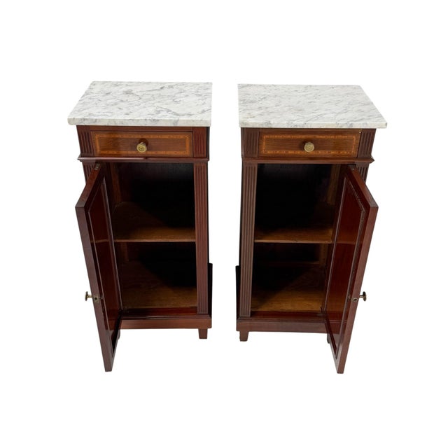 Art Nouveau Nightstands, 1900s, Set of 2 For Sale - Image 10 of 14
