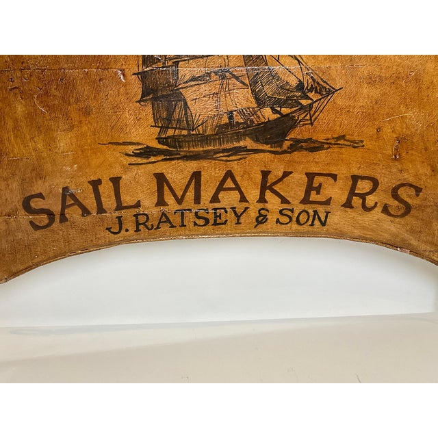 Painted Sailmakers Trade Sign For Sale - Image 9 of 12