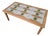 Mid-Century Danish Coffee Table in Oak and Green Ceramic, 1970s For Sale