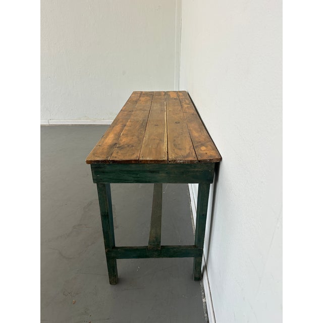 Antique Farmhouse Work Table For Sale - Image 9 of 9