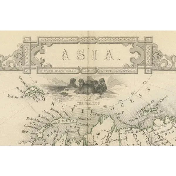 John Tallis & Company, known for their decorative mid-19th-century maps, created this map of Asia. These maps were...