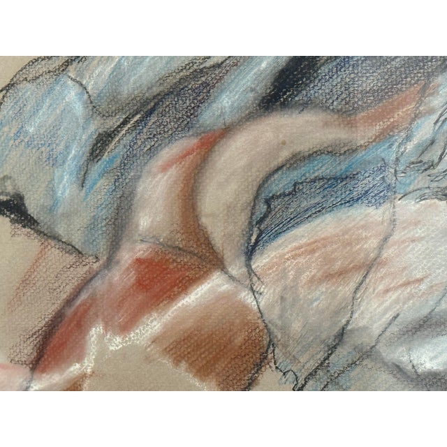 Circa 1976 J. Mayons Custom Framed Pastel Panting of Male Nude For Sale In San Francisco - Image 6 of 12