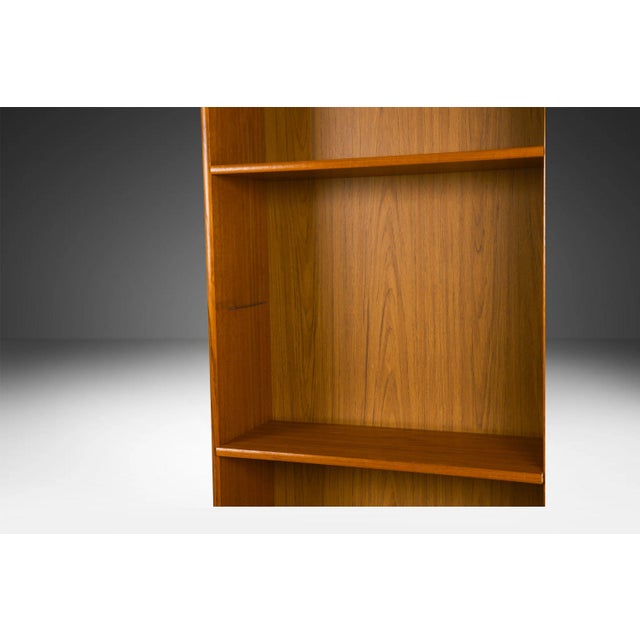 Mid Century Teak Tall Bookcase 72" Tall For Sale - Image 9 of 12
