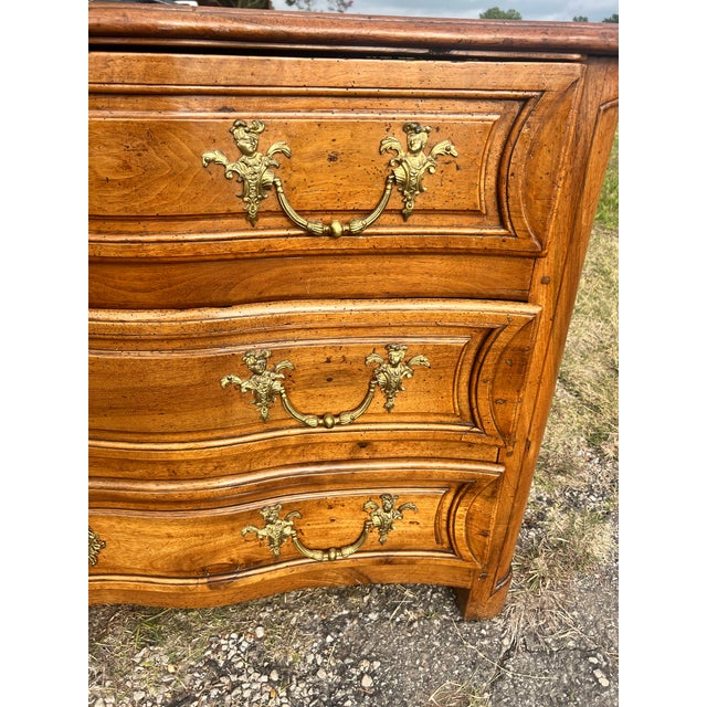 Sienna French 19th Century Louis XV Solid Walnut Chest of Drawers For Sale - Image 8 of 12