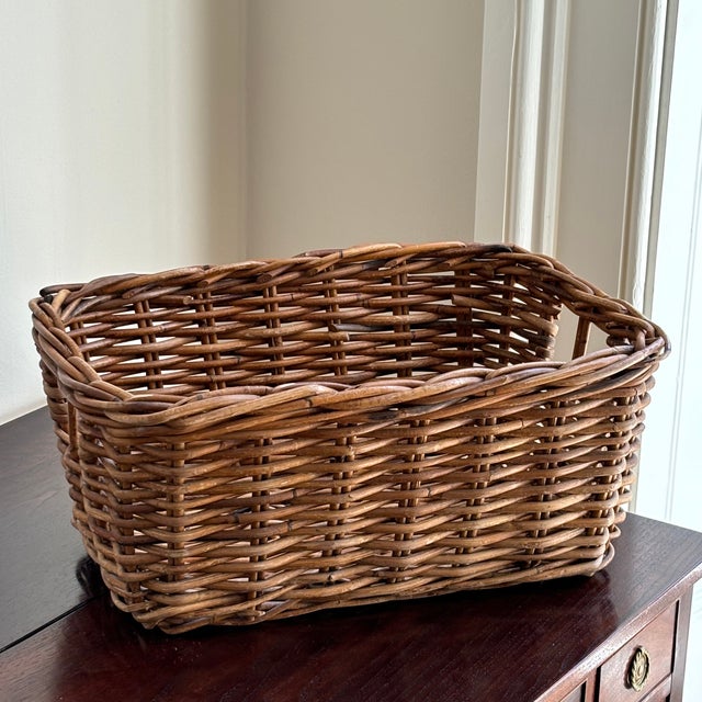 French Country French Country-Style Storage Basket For Sale - Image 3 of 12